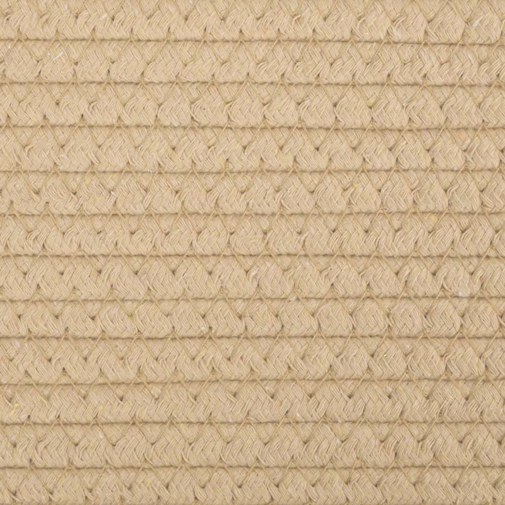 vidaXL Säilytyskori beige ja valkoinen Ø40x35 cm puuvilla