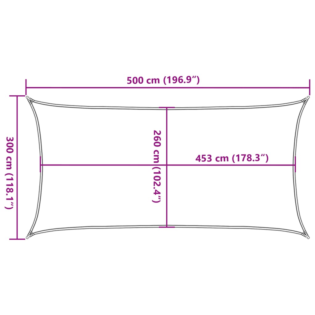 vidaXL Aurinkopurje hiekka 5x3 m 100% Oxford polyesteri