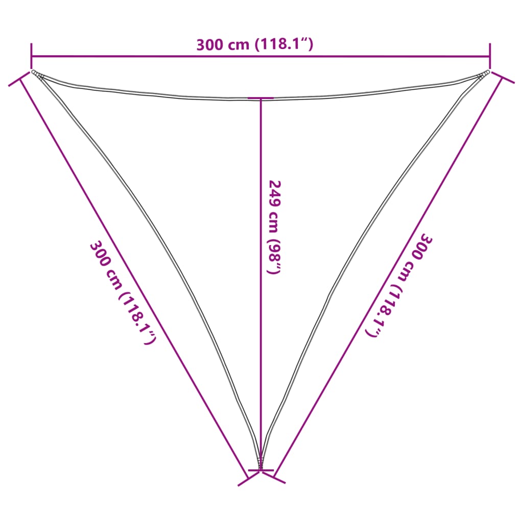 vidaXL Aurinkopurje vaaleanharmaa 3x3x3 m 100% Oxford polyesteri