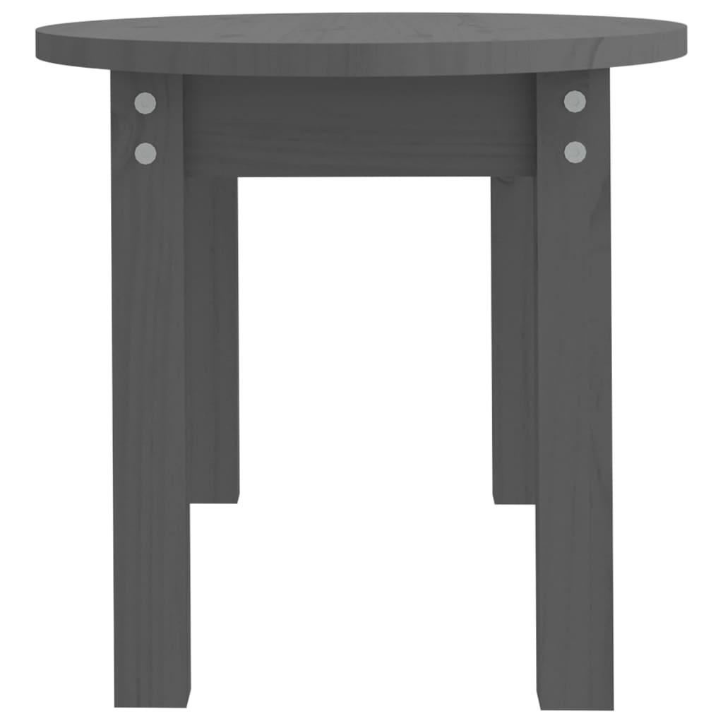 vidaXL Sohvapöytä harmaa 80x40x35 cm täysi mänty