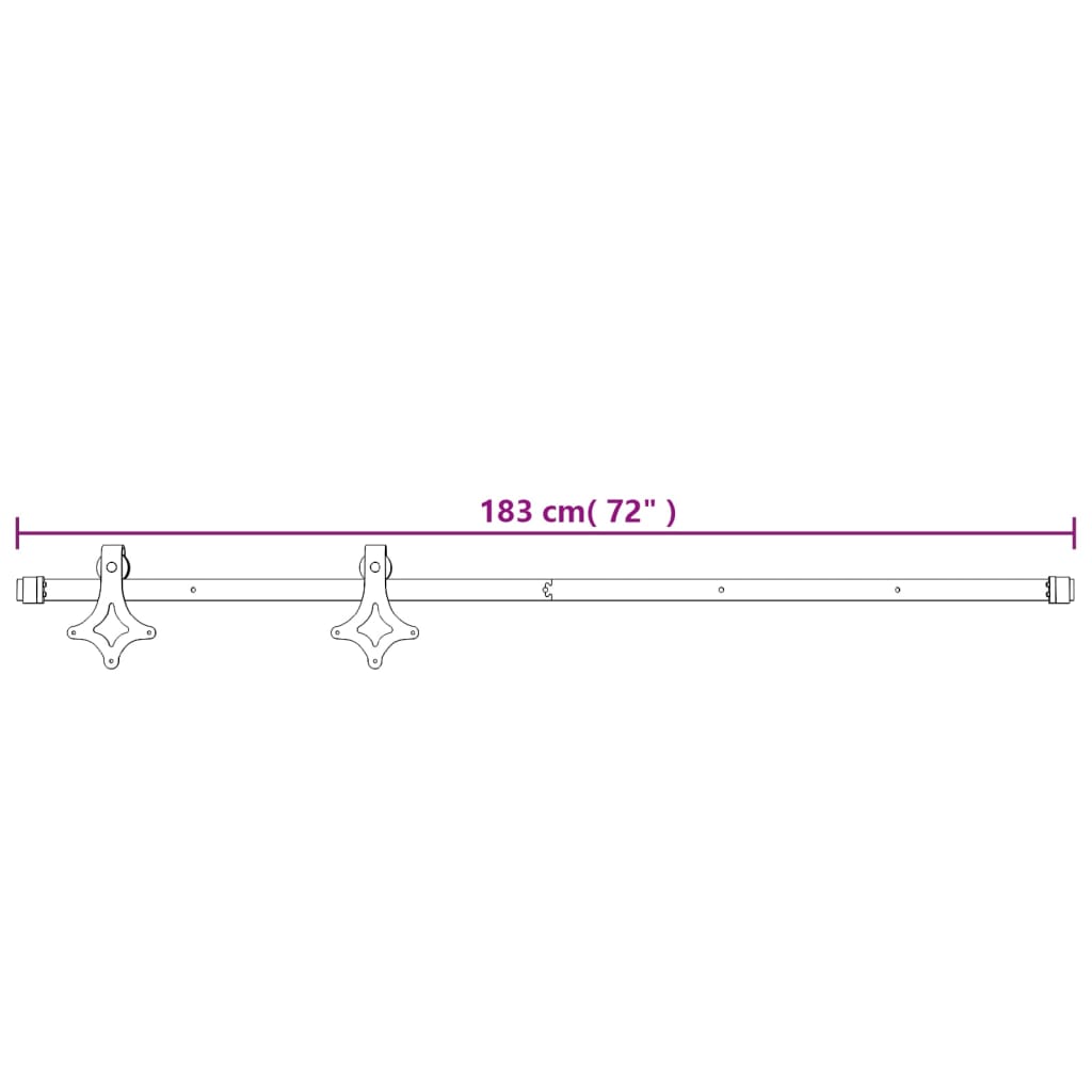 vidaXL Liukuovi asennustarvikkeineen 80x210 cm täysi mänty