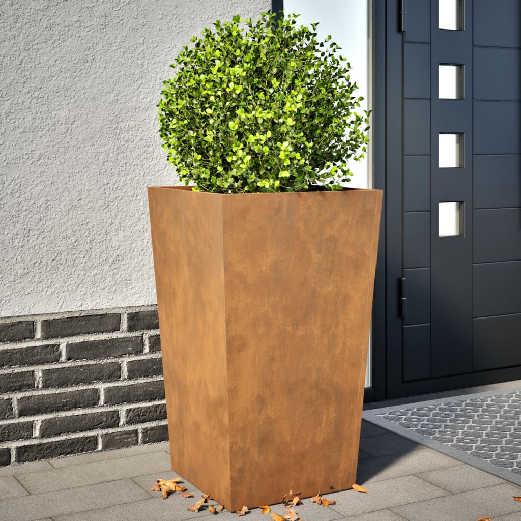 vidaXL Puutarhakukkalaatikot 2 kpl 45x45x75 cm Corten teräs