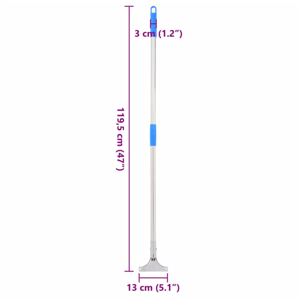 vidaXL Lattialastan varsi 119,5 cm teräs ja muovi