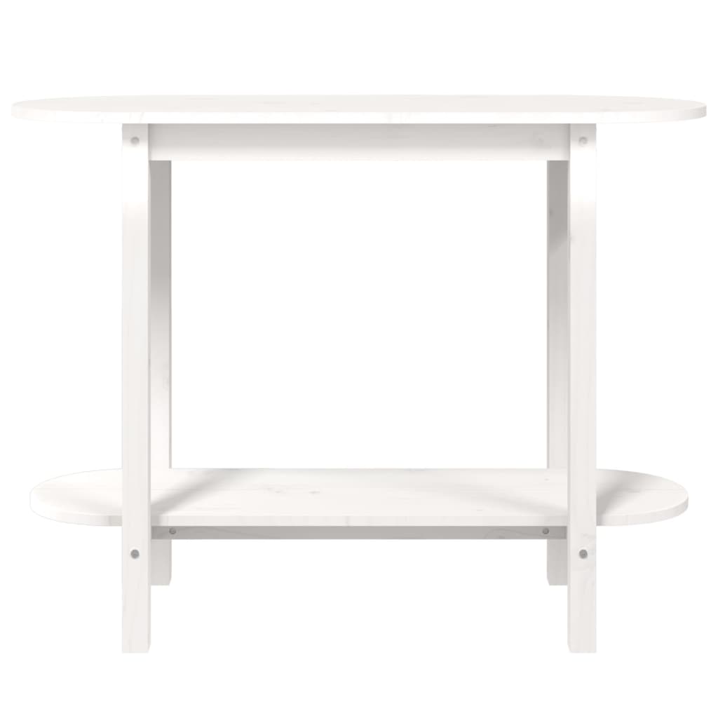 vidaXL Konsolipöytä valkoinen 110x40x80 cm täysi mänty