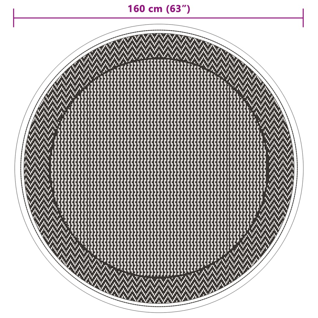 vidaXL Ulkomatto vihreä Ø160 cm PP