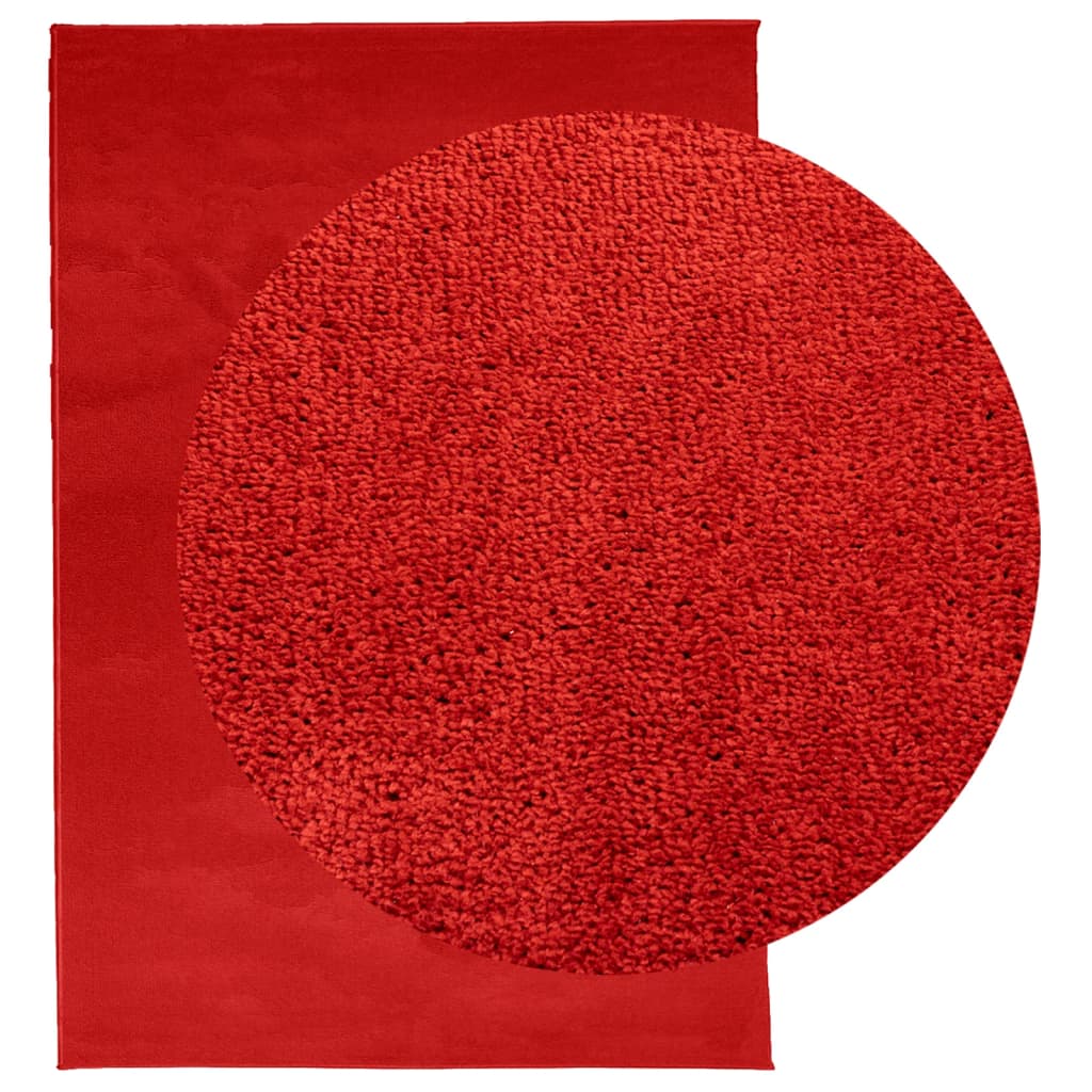 vidaXL Matto OVIEDO lyhytnukkainen punainen 140x200 cm