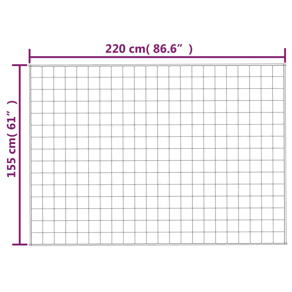 vidaXL Painopeitto harmaa 155x220 cm 11 kg kangas