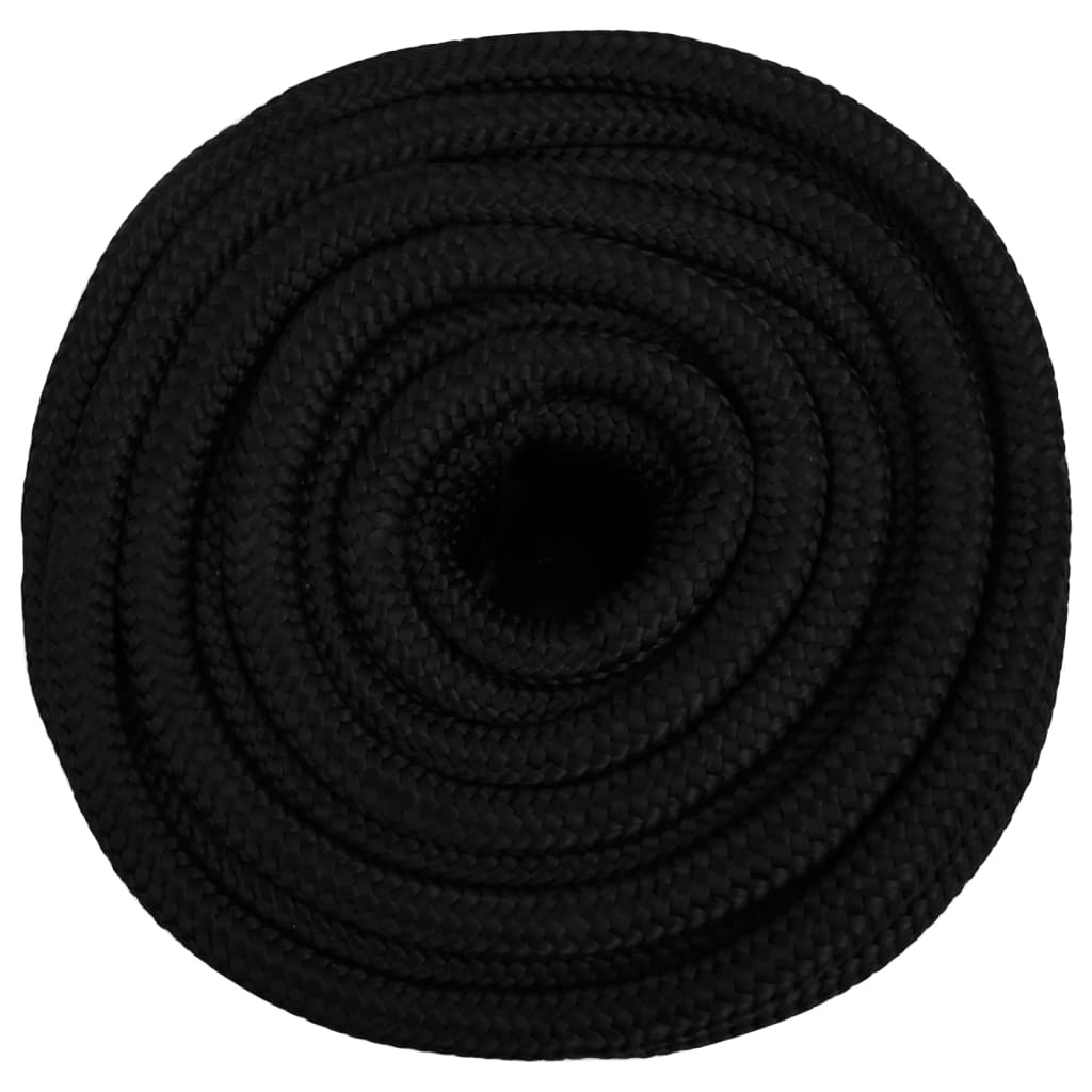 vidaXL Työköysi musta 18 mm 100 m polyesteri