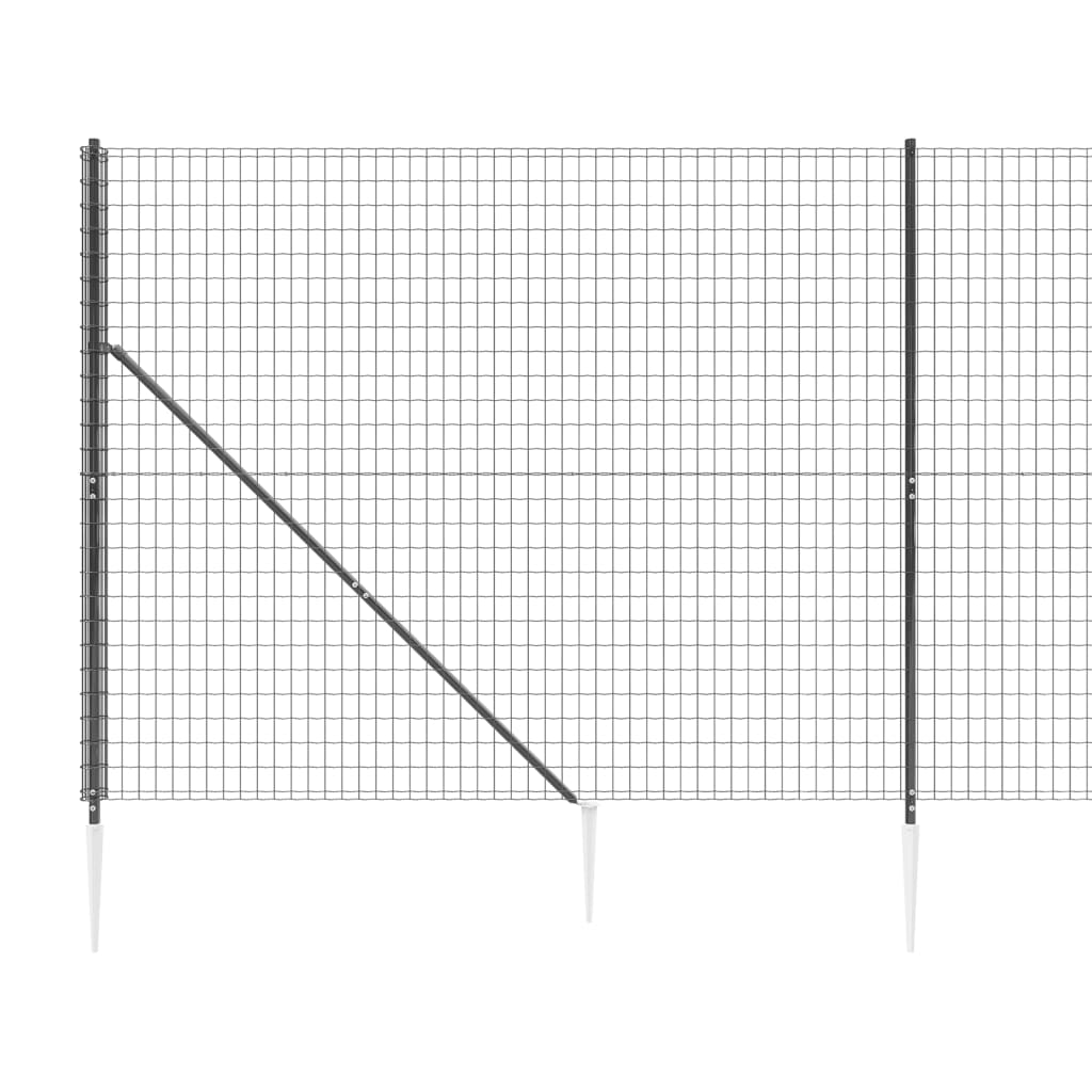 vidaXL Verkkoaita maapiikeillä antrasiitti 1,8x25 m