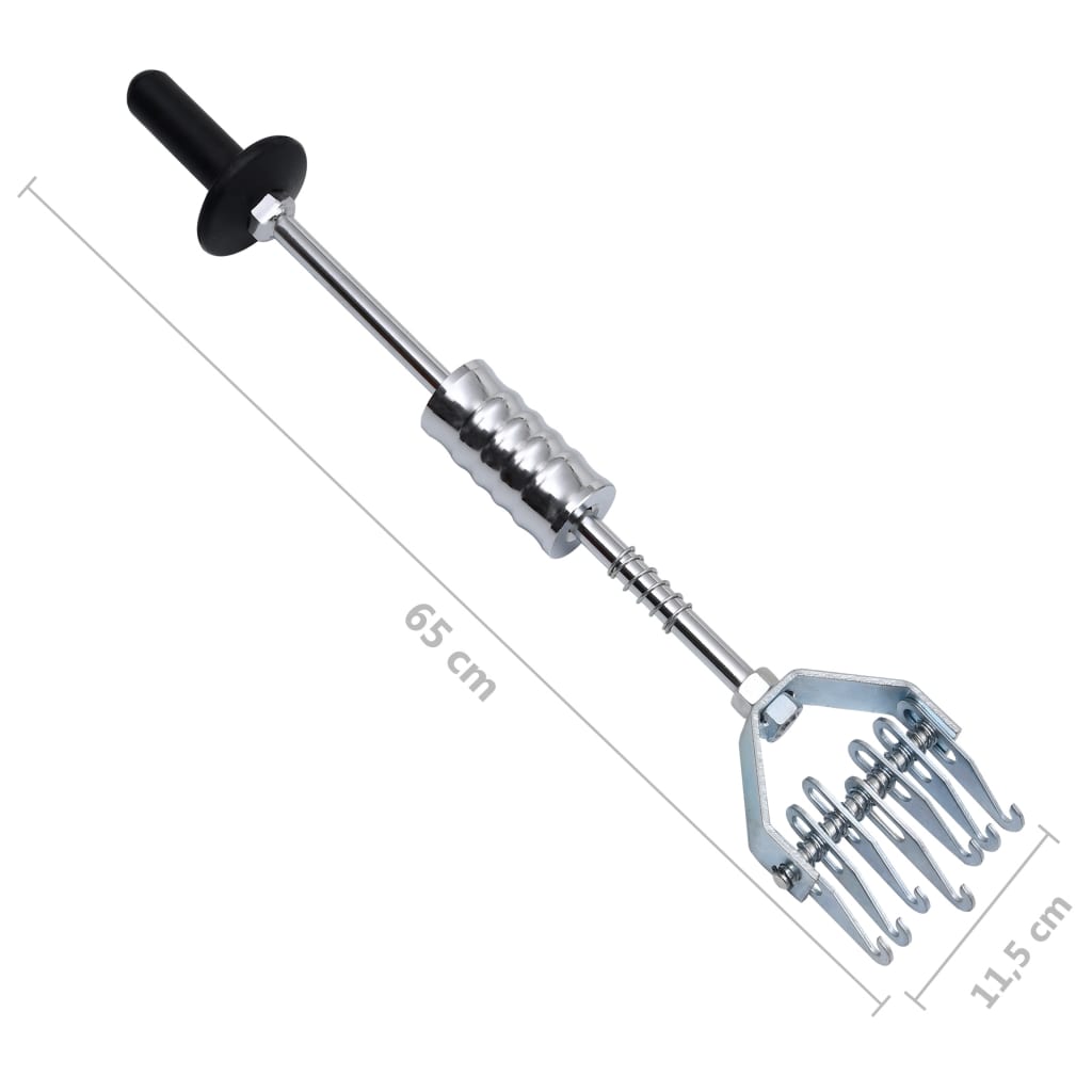 vidaXL Liukuvasara usealla koukulla 65 cm hiiliteräs