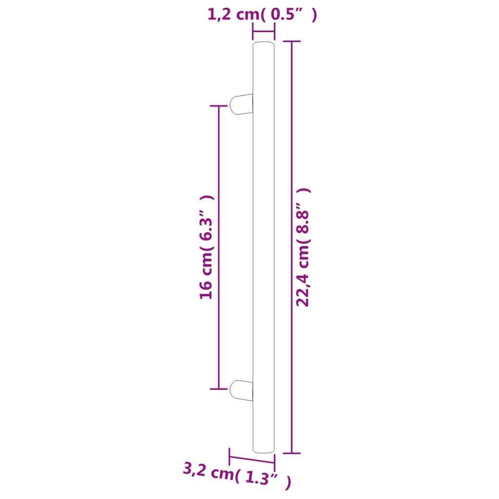 vidaXL Kaapin kahvat 20 kpl kulta 160 mm ruostumaton teräs