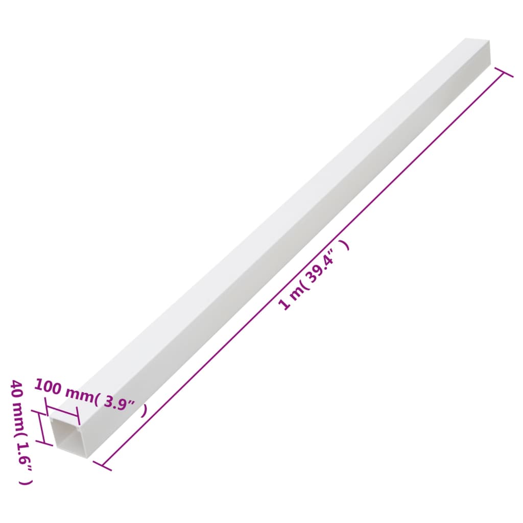 vidaXL Johtokanava 100x40 mm 30 m PVC