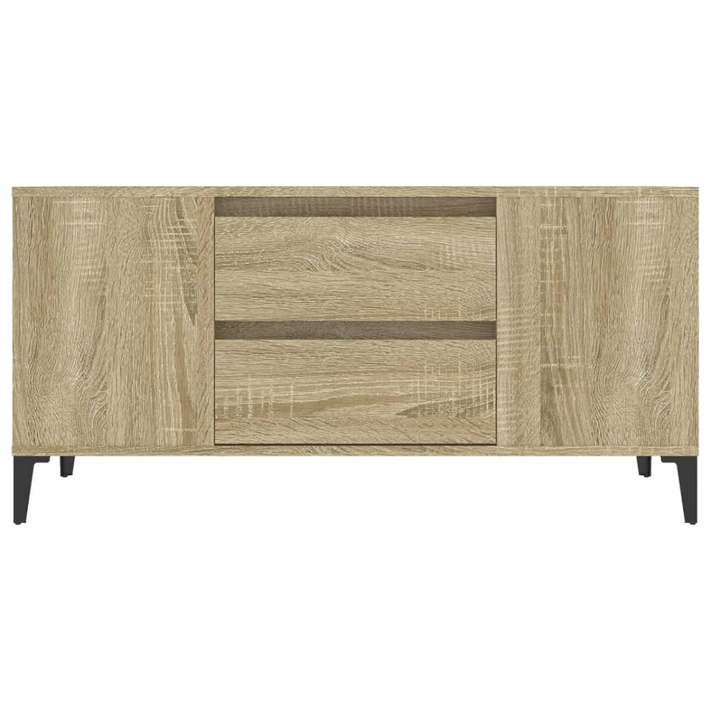 vidaXL TV-taso Sonoma-tammi 102x44,5x50 cm tekninen puu