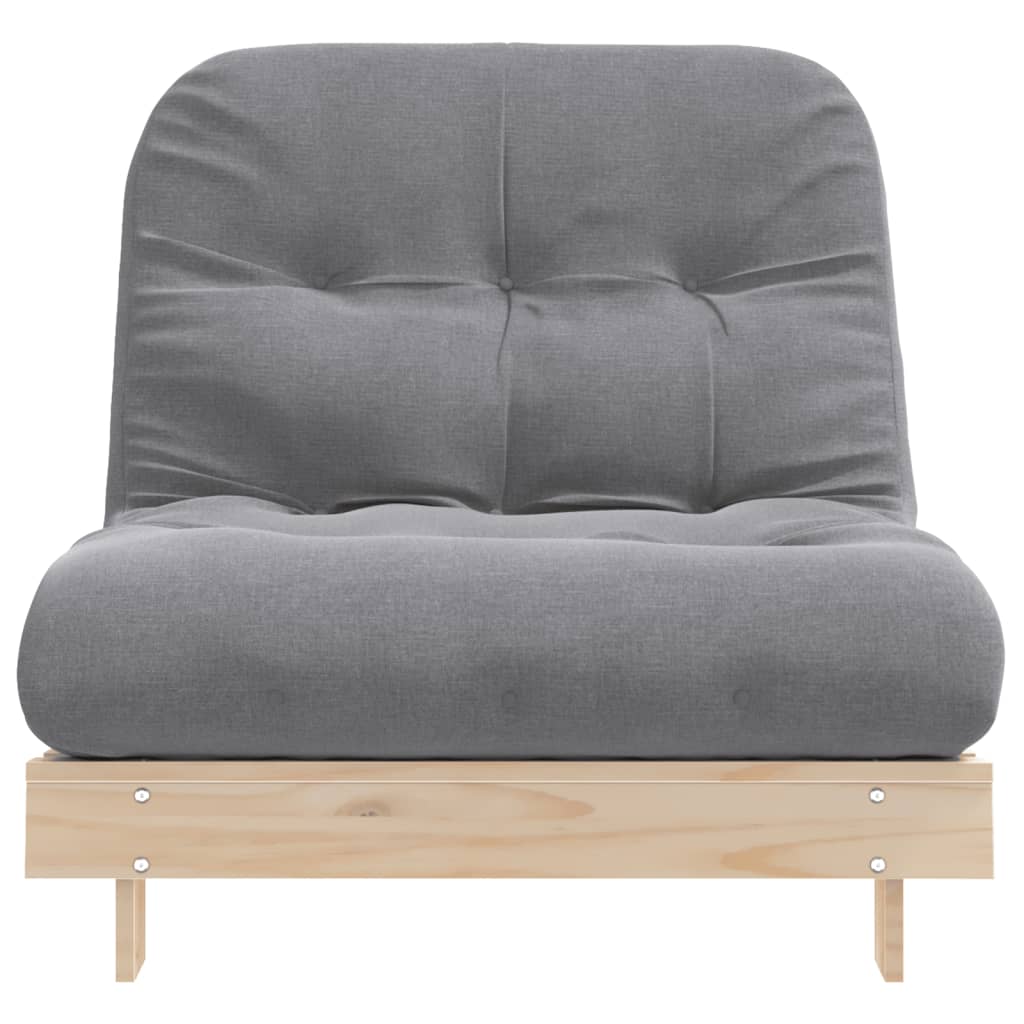 vidaXL Futon vuodesohva patjalla 80x206x11 cm täysi mänty