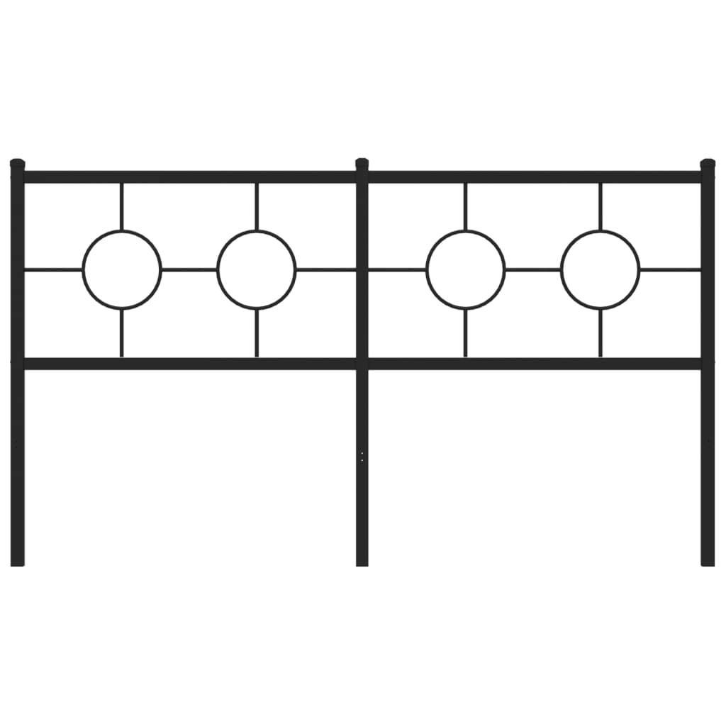 vidaXL Metallinen sängynpääty musta 150 cm