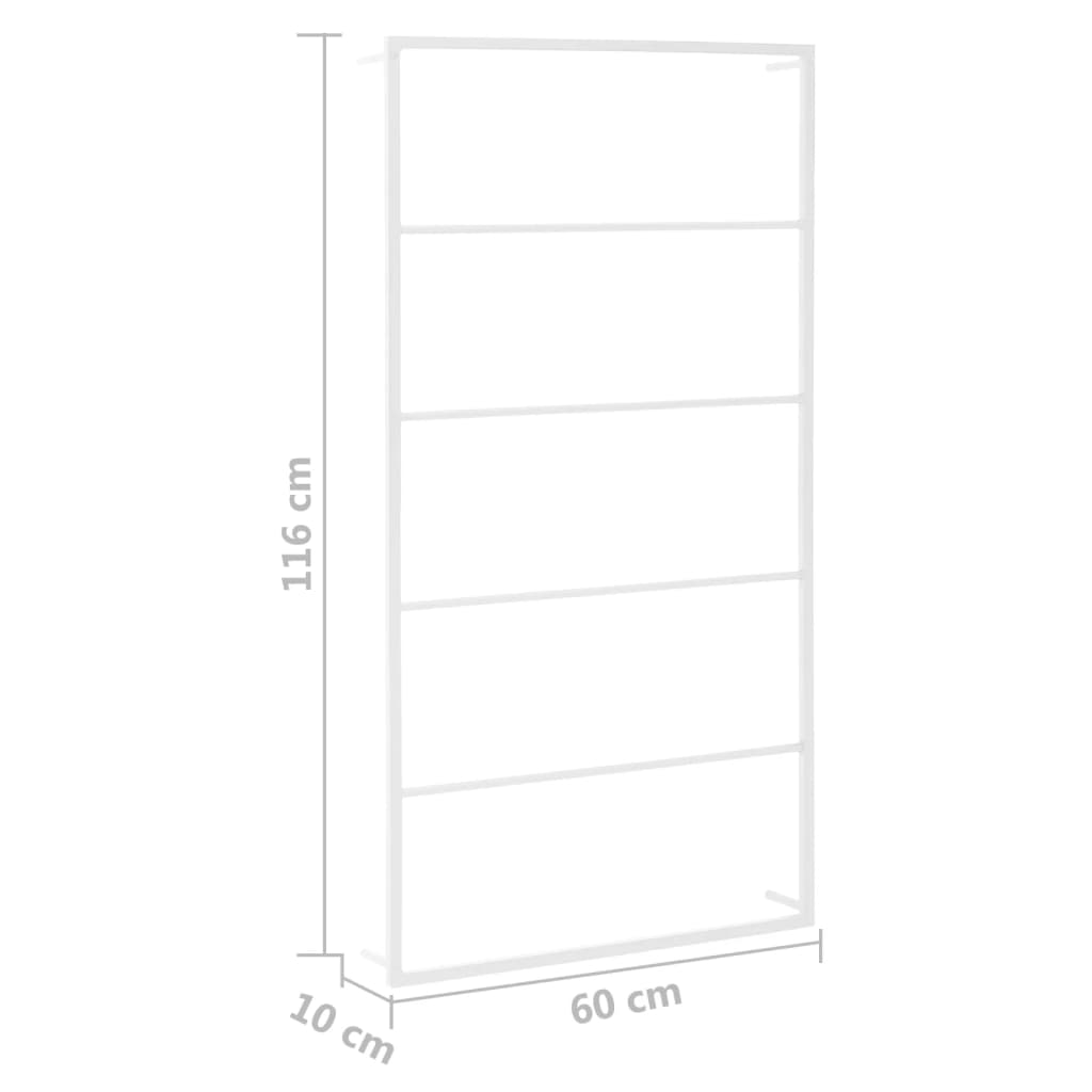 vidaXL Pyyheteline valkoinen 60x10x116 cm teräs