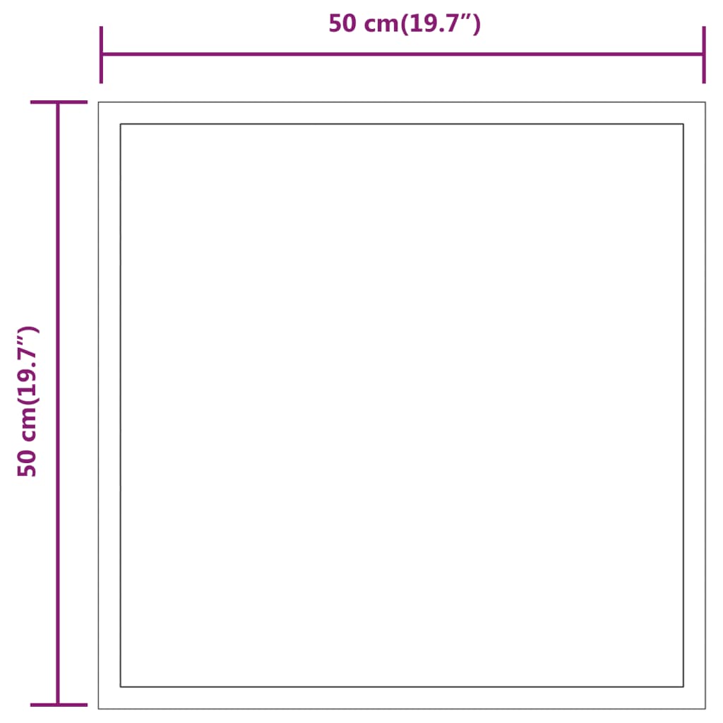 vidaXL Kylpyhuoneen LED-peili 50x50 cm