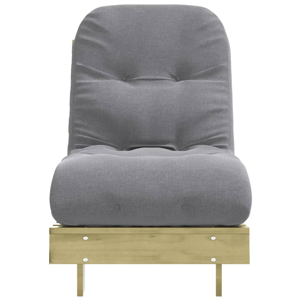 vidaXL Futon vuodesohva patjalla 60x206x11 cm kyllästetty mänty