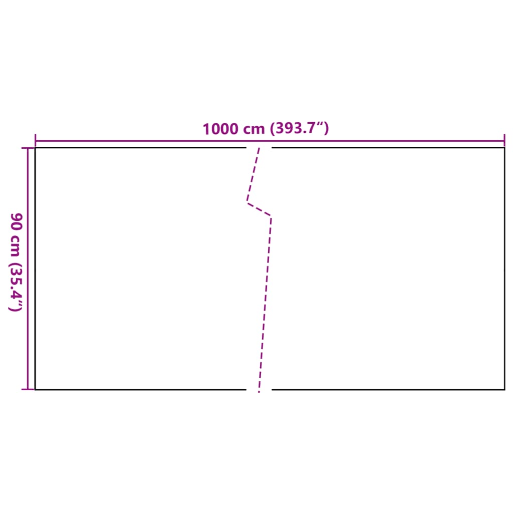 vidaXL Parvekesuoja ruskea ja musta 1000x90 cm polyrottinki