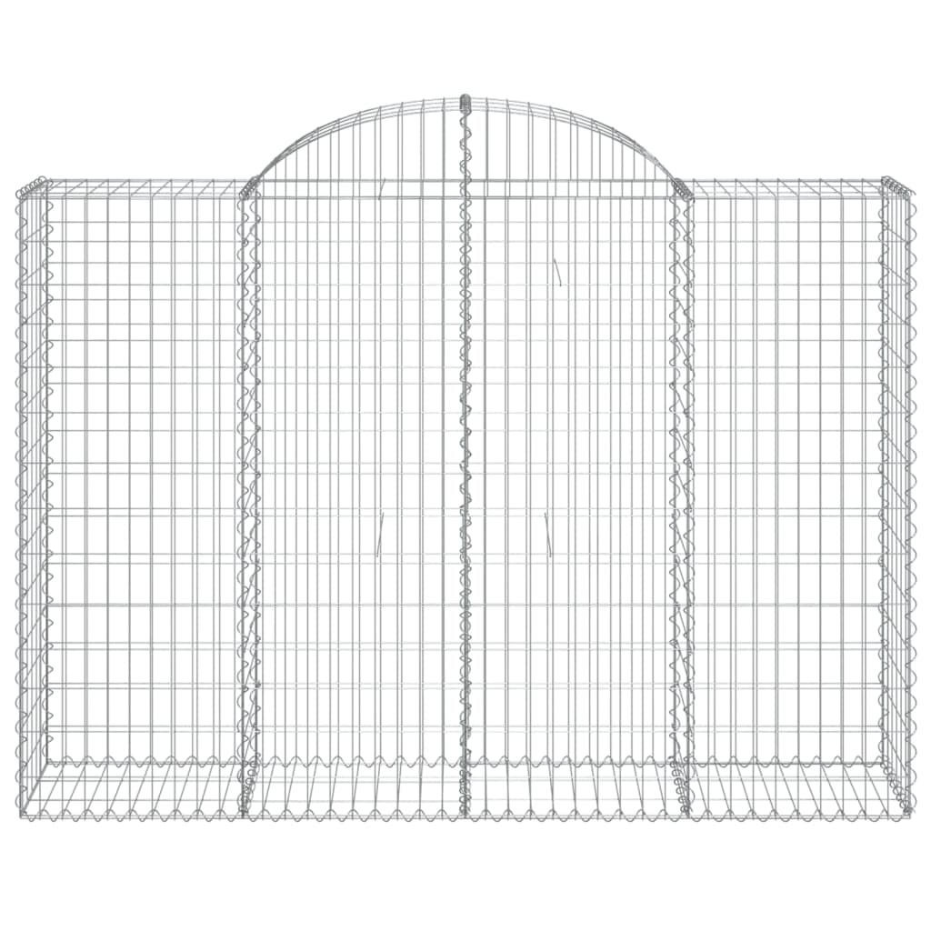 vidaXL Kaarevat kivikorit 4 kpl 200x50x140/160 cm galvanoitu rauta