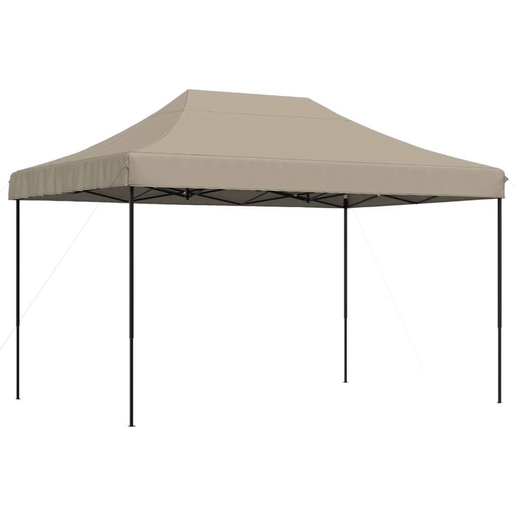 vidaXL Taitettava pop-up juhlateltta taupe 410x279x315 cm