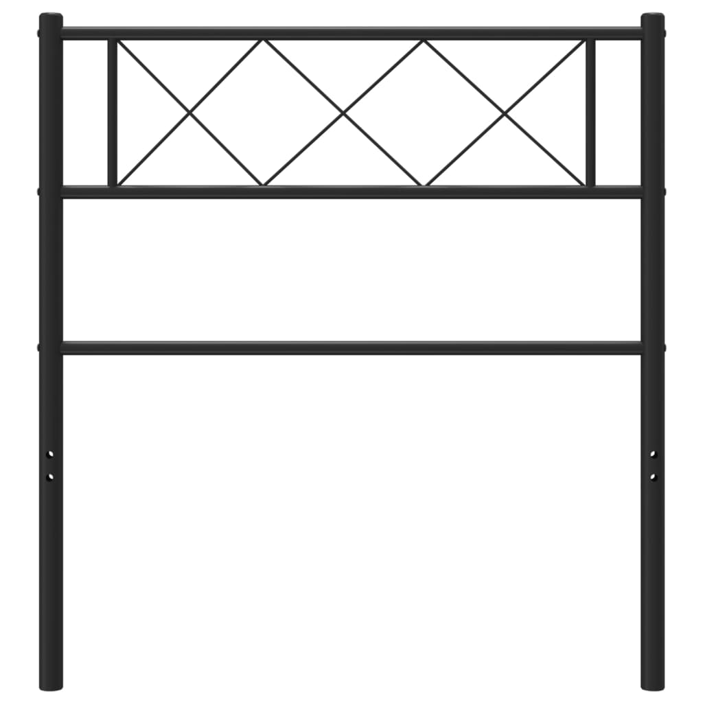 vidaXL Metallinen sängynpääty musta 80 cm