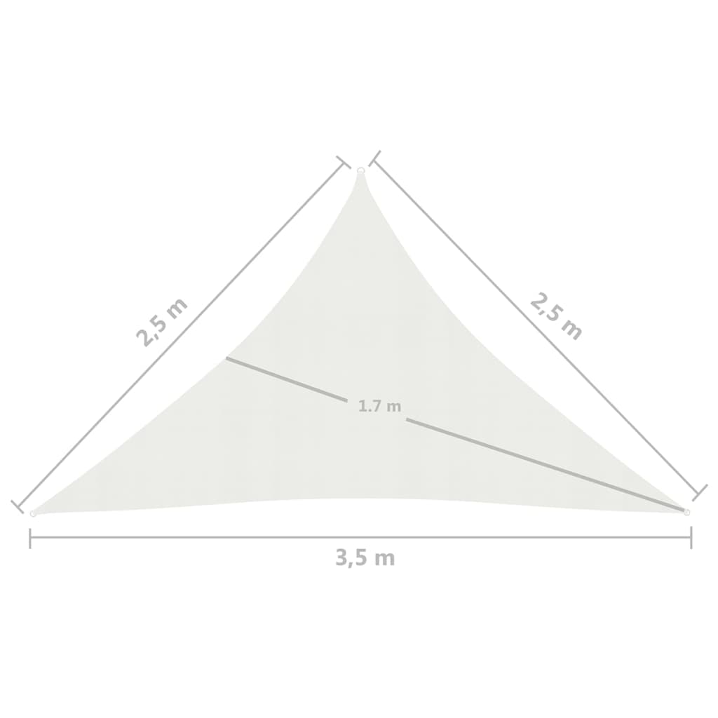 vidaXL Aurinkopurje 160 g/m² valkoinen 2,5x2,5x3,5 m HDPE