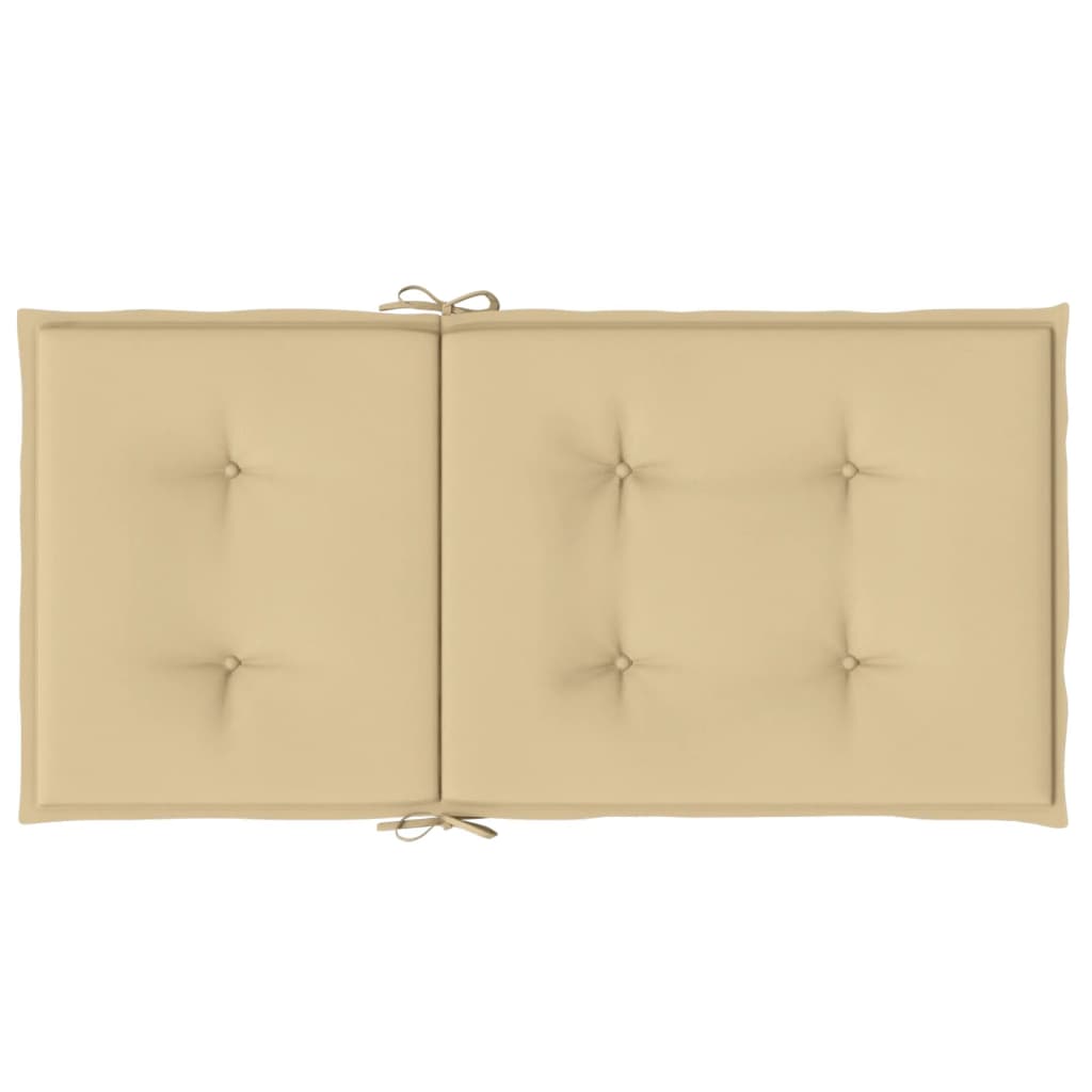 vidaXL Matalaselkätuolin tyynyt 6 kpl beige 100x50x4 cm kangas