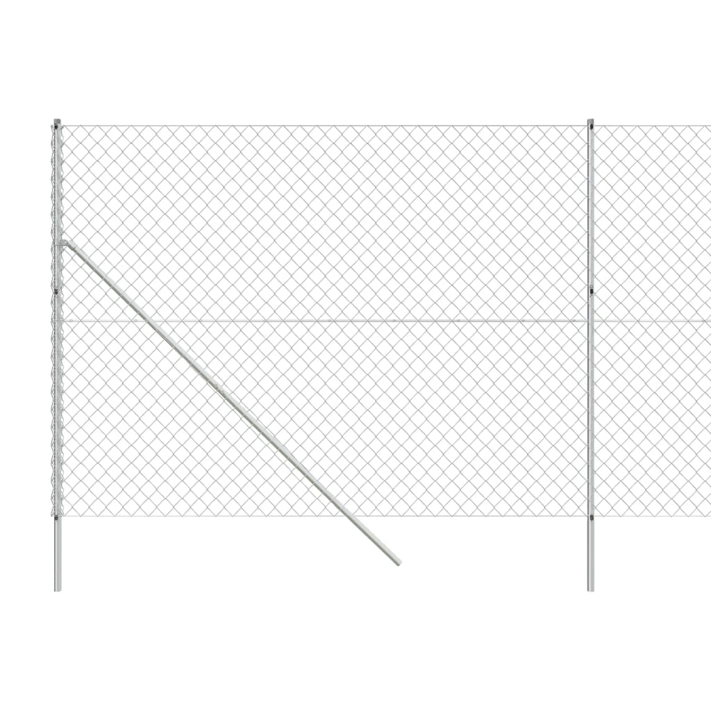 vidaXL Verkkoaita hopea 1,4x25 m