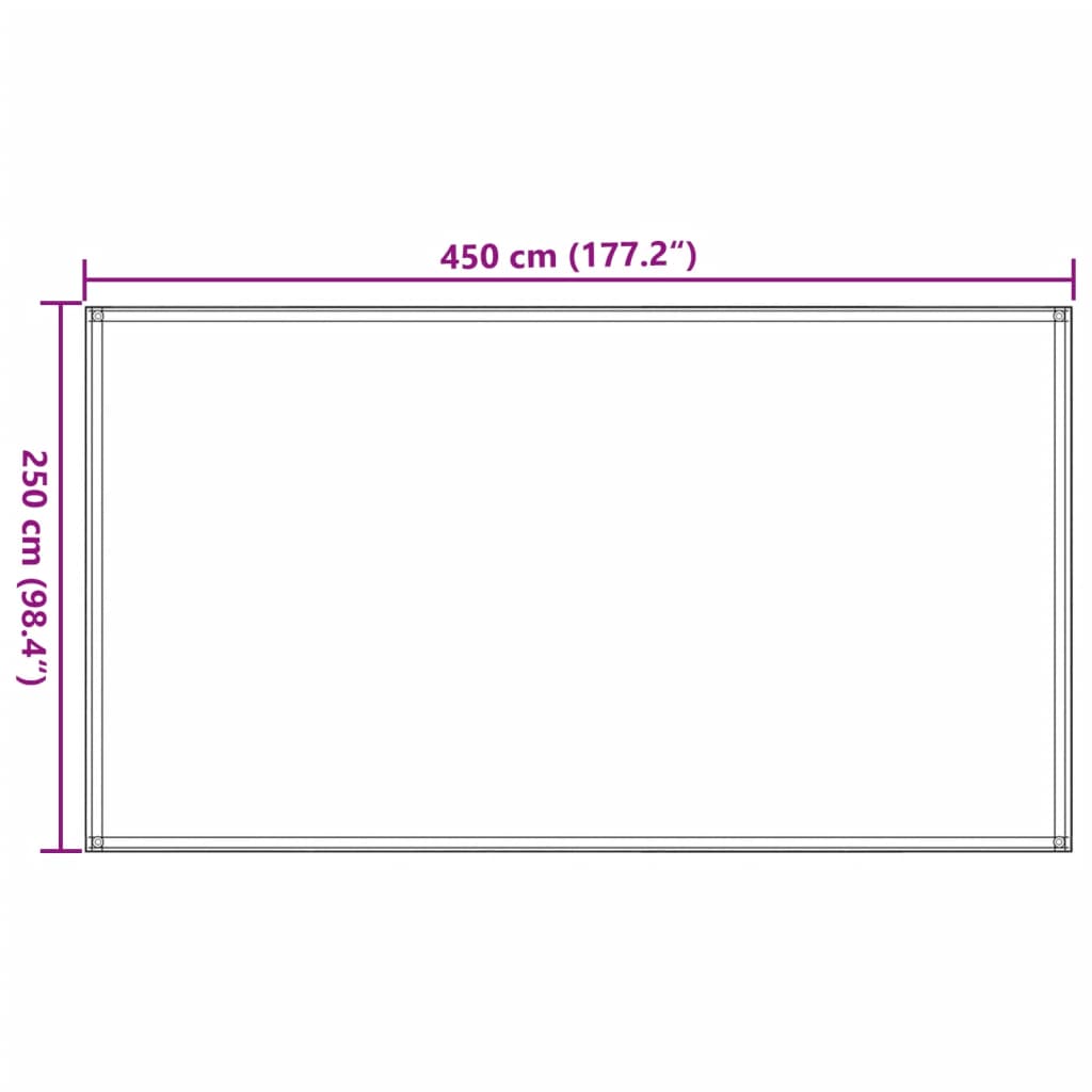 vidaXL Telttamatto hiekka 250x450 cm HDPE