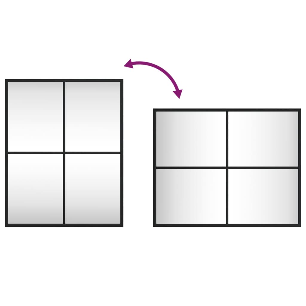 vidaXL Seinäpeili musta 40x50 cm suorakulmio rauta