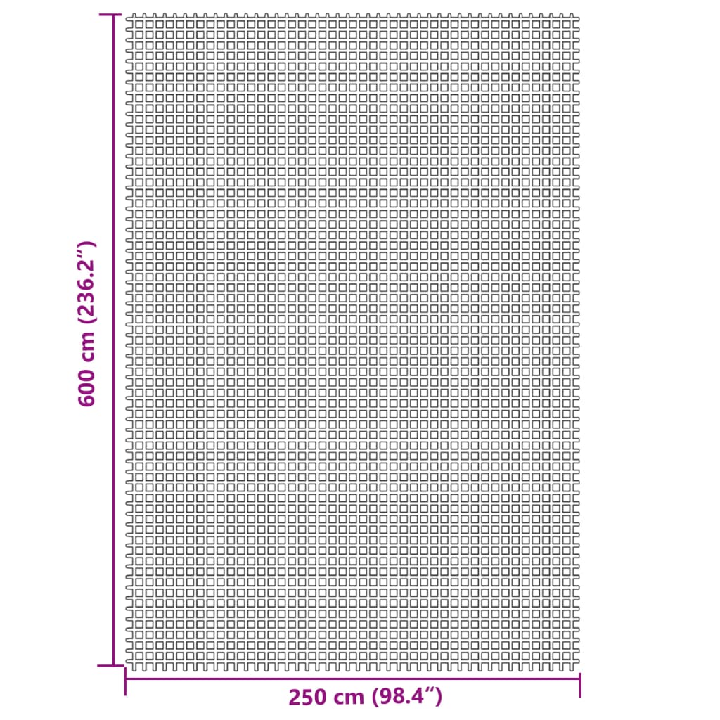 vidaXL Retkeilymatto vaaleanharmaa 6x2,5 m