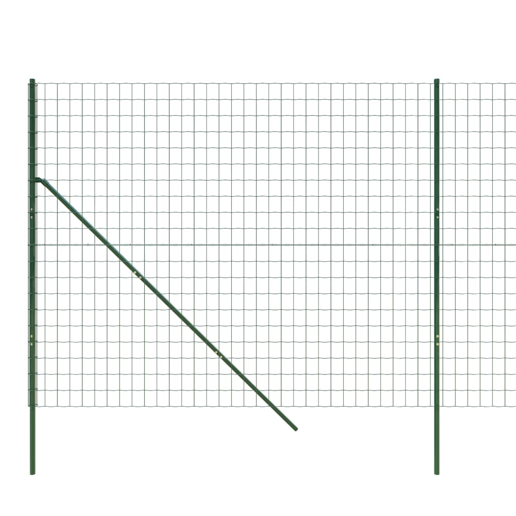 vidaXL Verkkoaita vihreä 1,4x25 m galvanoitu teräs