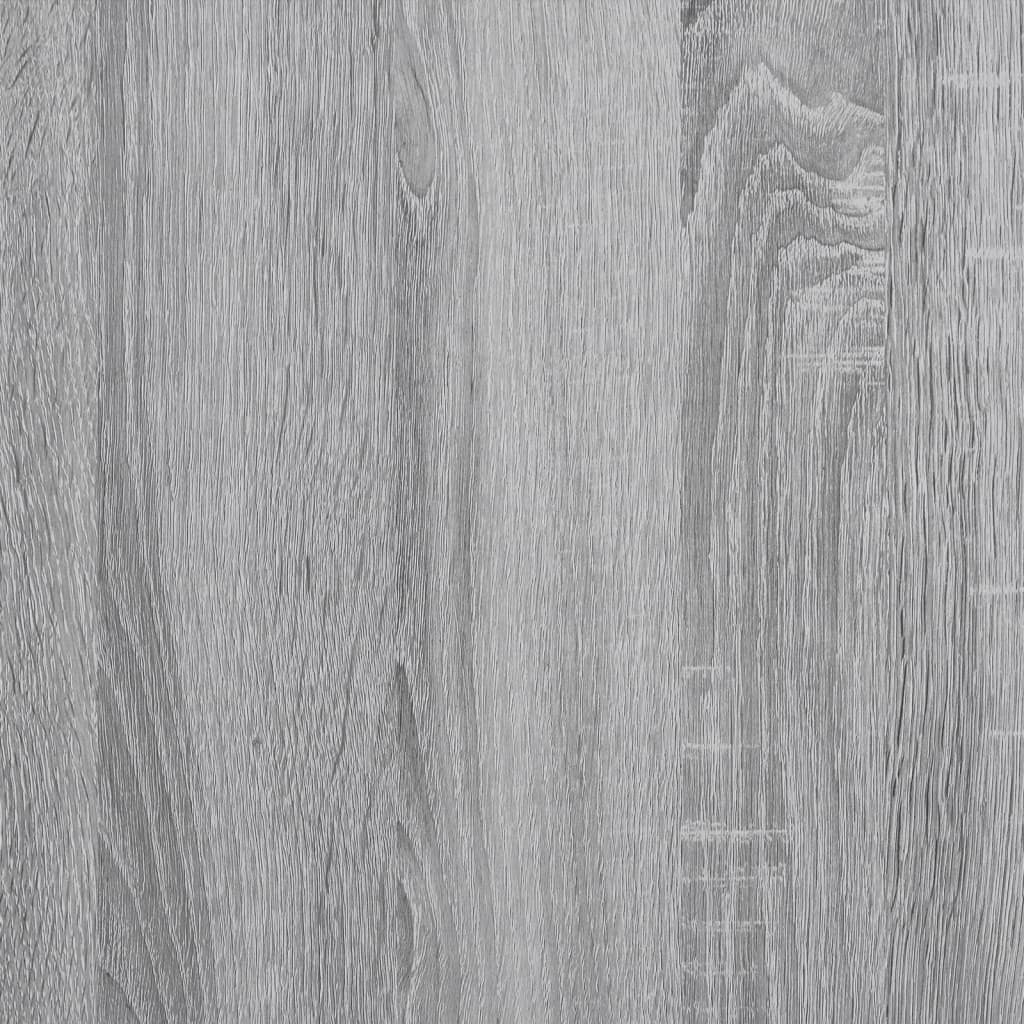 vidaXL Sängynrunko harmaa Sonoma 120x200 cm tekninen puu ja metalli