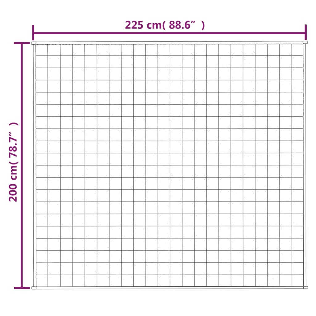 vidaXL Painopeitto harmaa 200x225 cm 9 kg kangas