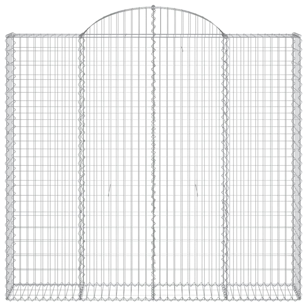 vidaXL Kaarevat kivikorit 3 kpl 200x30x180/200 cm galvanoitu rauta