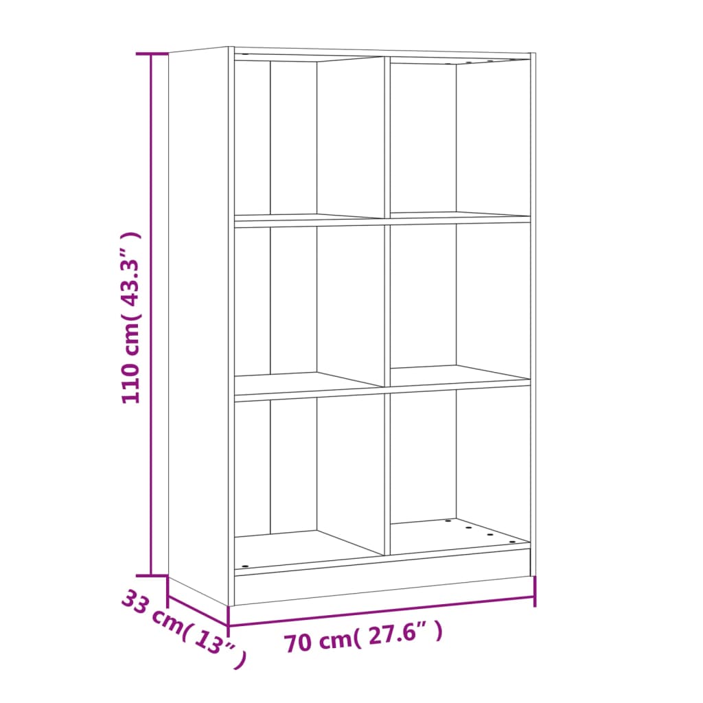 vidaXL Kirjahylly 70x33x110 cm täysi mänty