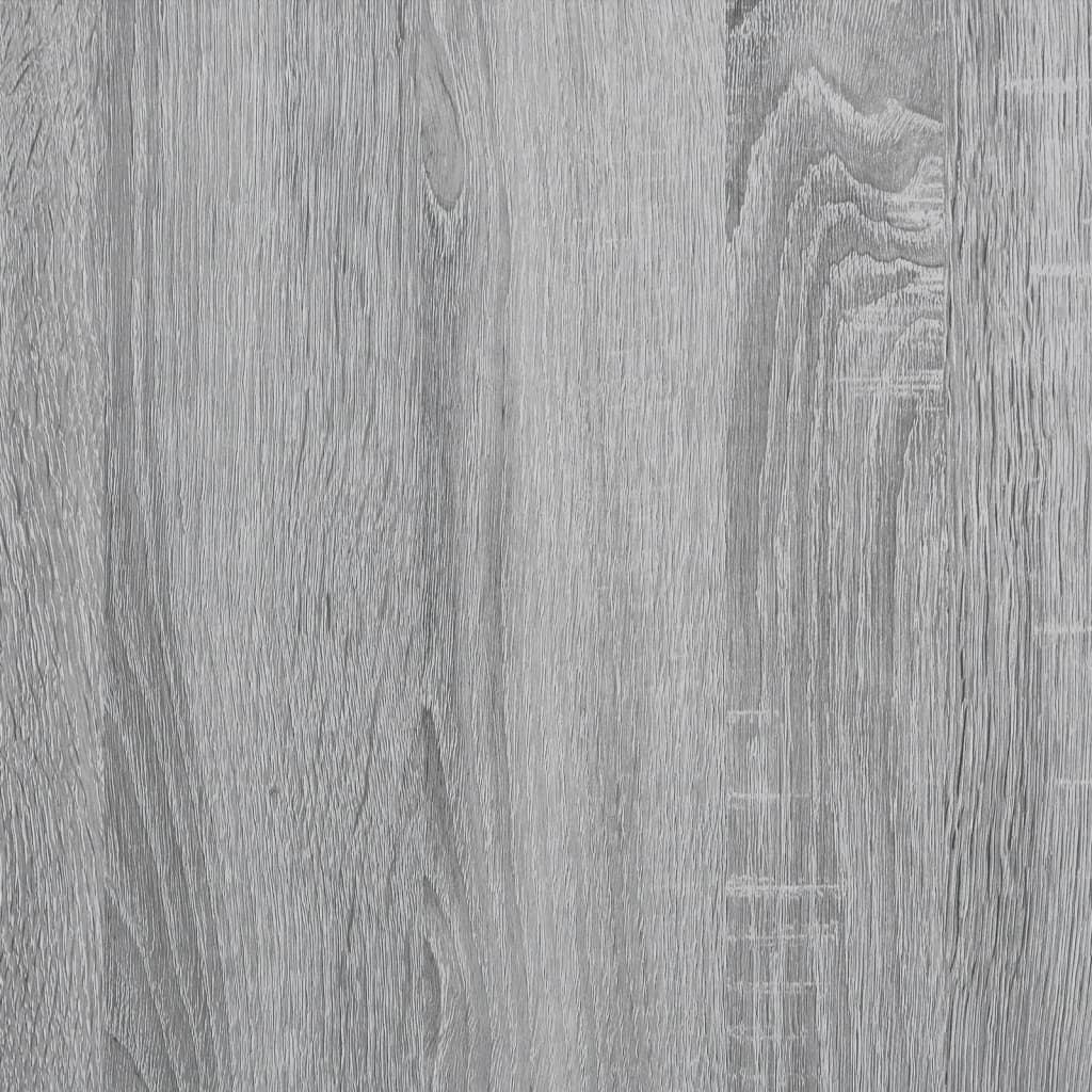 vidaXL Sängynrunko harmaa Sonoma 120x190 cm tekninen puu ja metalli