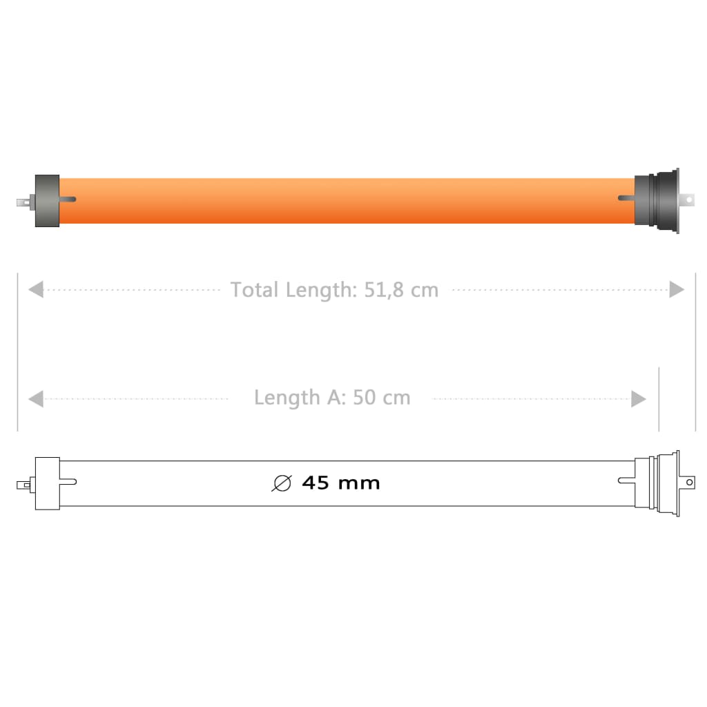 vidaXL Putkimoottorit 4 kpl 30 Nm