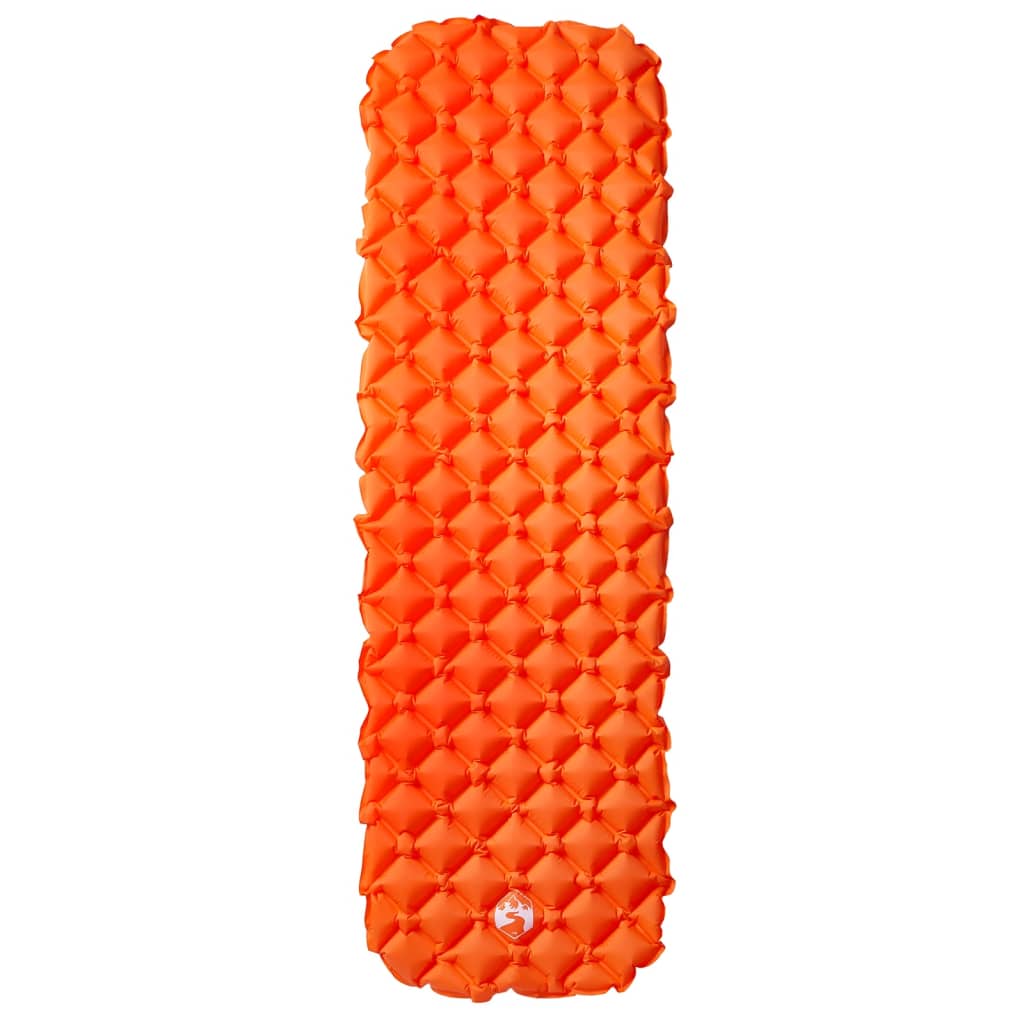 vidaXL Täytettävä retkeilypatja oranssi 1 hengelle 190x58x6 cm