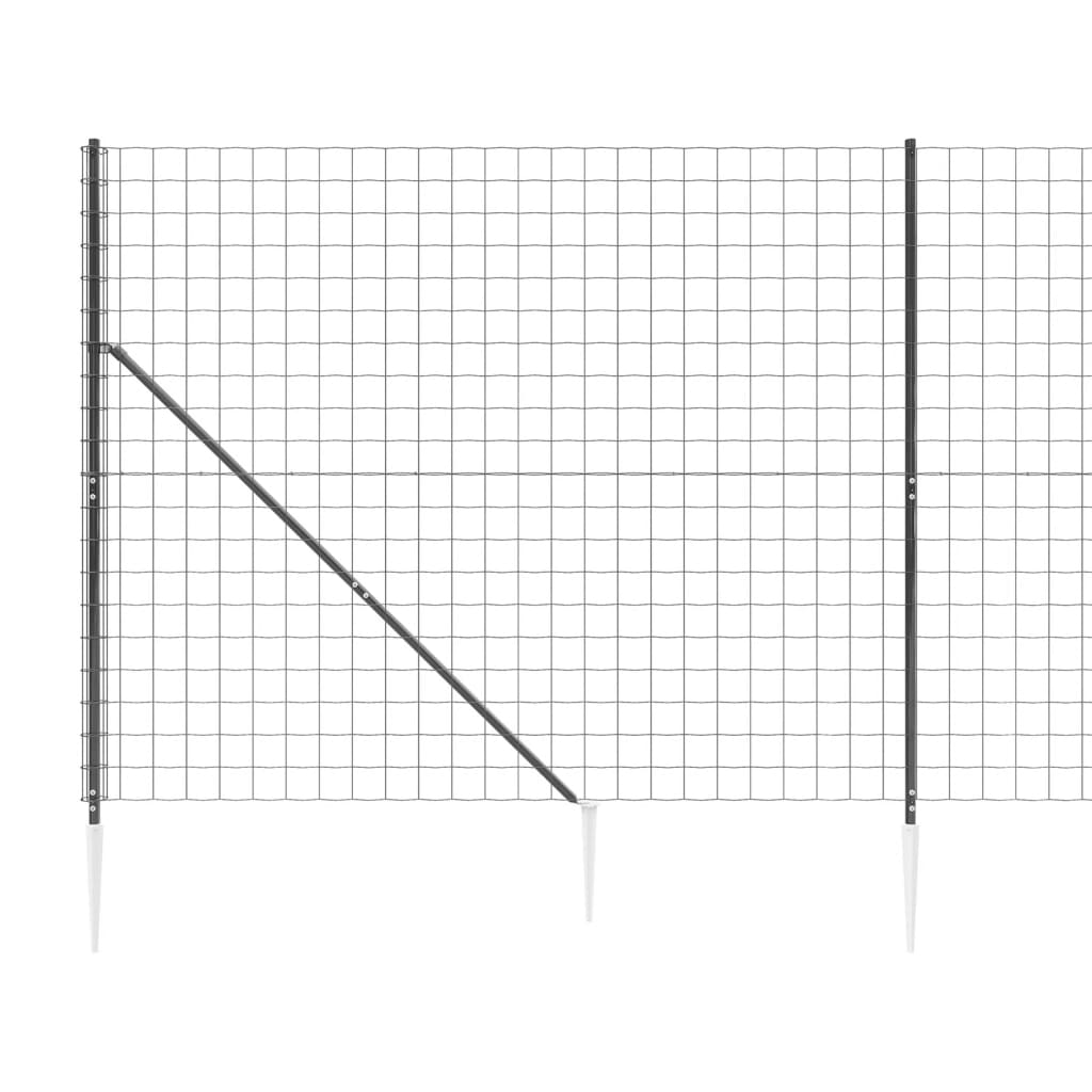 vidaXL Verkkoaita maapiikeillä antrasiitti 1,8x25 m