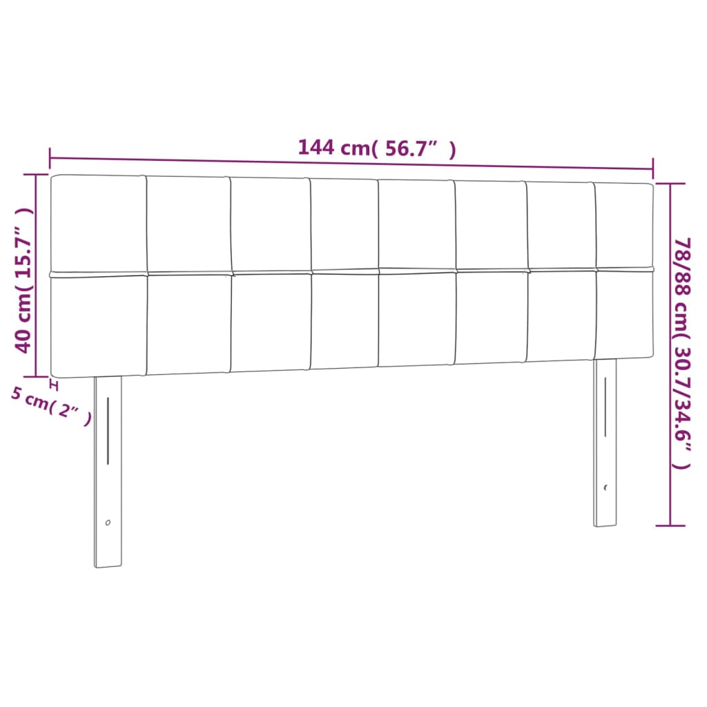 vidaXL Päätylevyt 2 kpl tummanharmaa 72x5x78/88 cm kangas