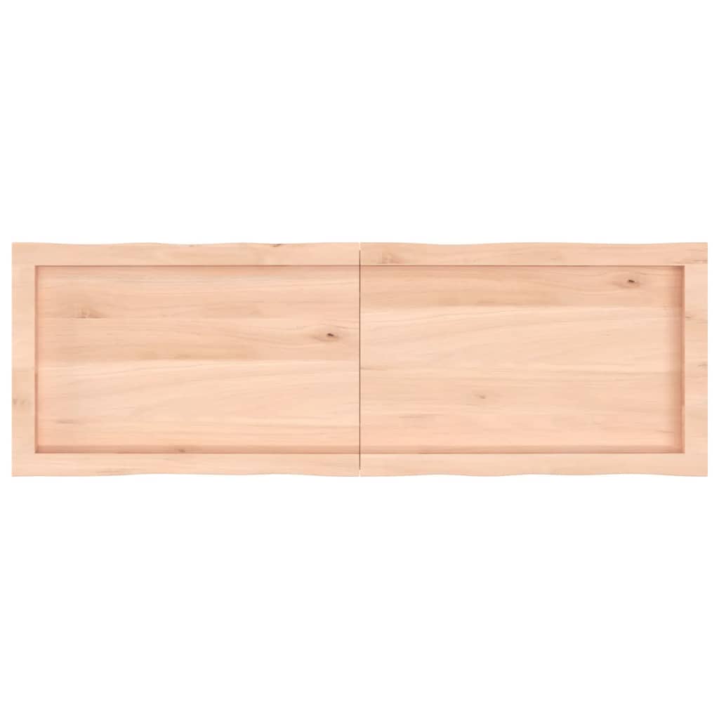 vidaXL Pöytälevy 120x40x(2-4) cm käsittelemätön täysi puu elävä reuna