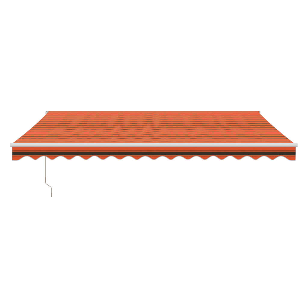 vidaXL Sisäänkelattava markiisi oranssiruskea 4x3 m kangas/alumiini