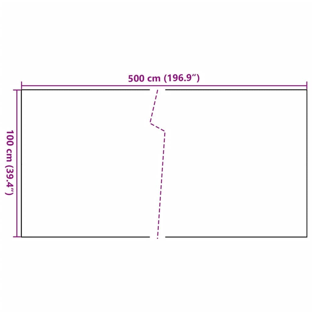 vidaXL Parvekesuoja ruskea ja musta 500x100 cm polyrottinki