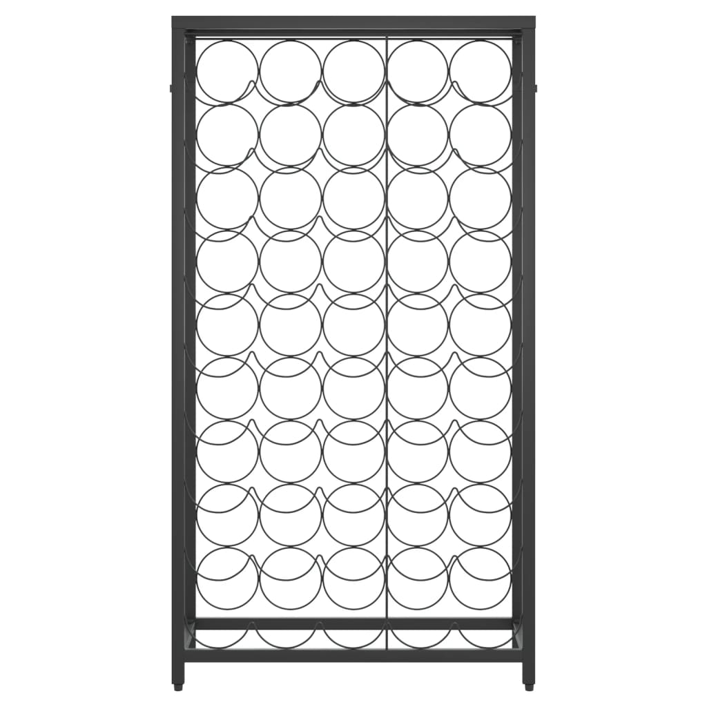 vidaXL Viinipulloteline 45 pullolle musta 54x18x100 cm takorauta