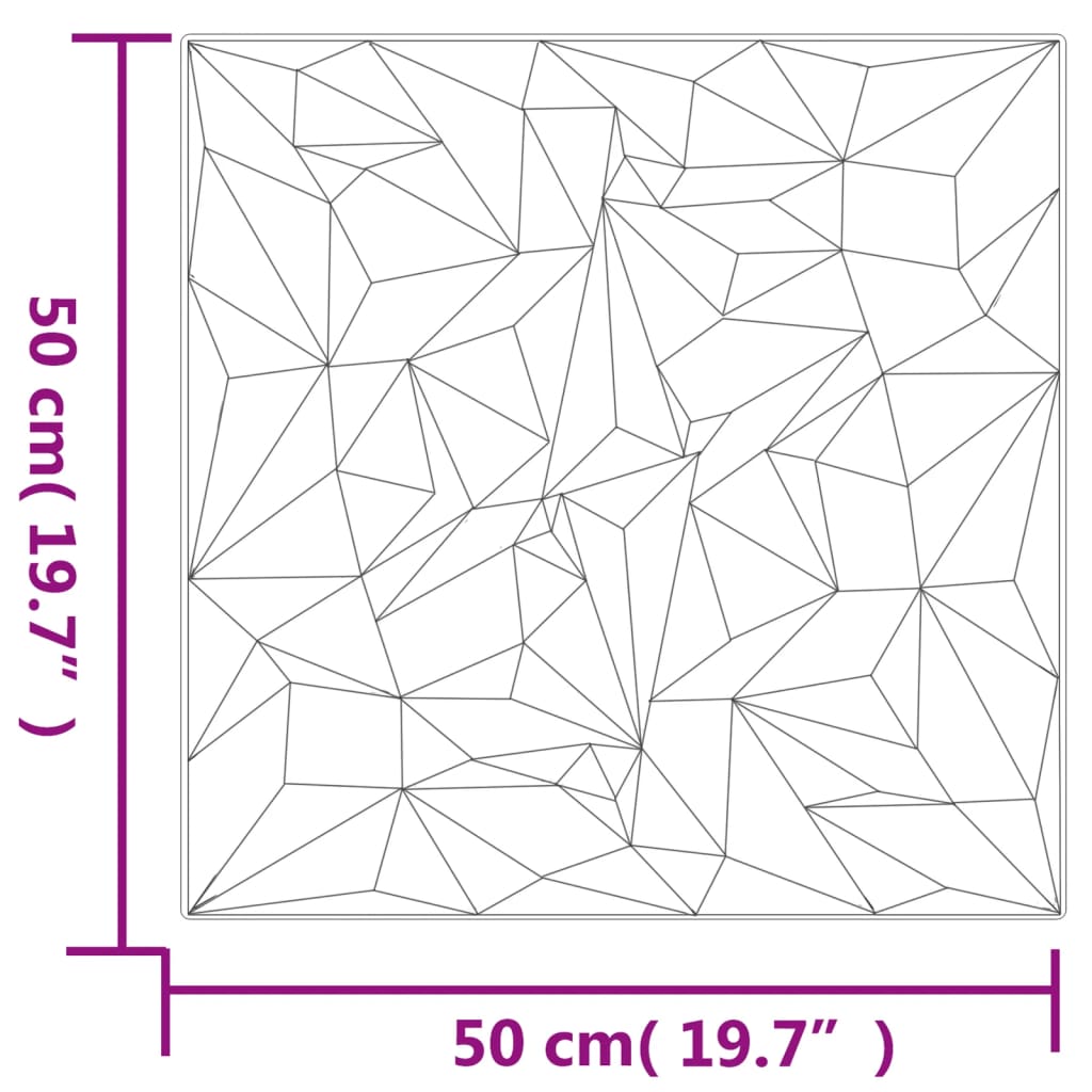 vidaXL Seinäpaneelit 12 kpl valkoinen 50x50 cm XPS 3 m² ametisti