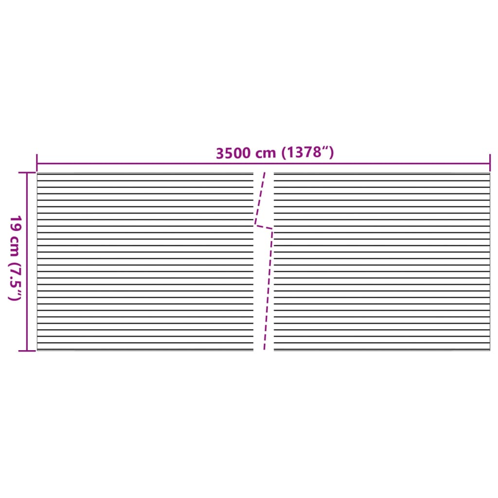 vidaXL Puutarhan yksityisyyssuoja 2 kpl marmorityyli 35x0,19 m PVC