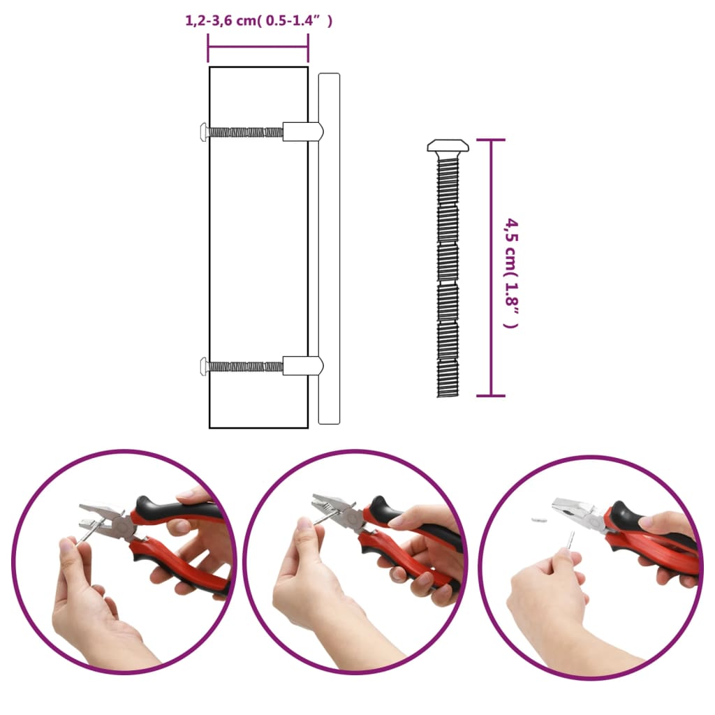 vidaXL Kaapin kahvat 10 kpl pronssi 128 mm ruostumaton teräs