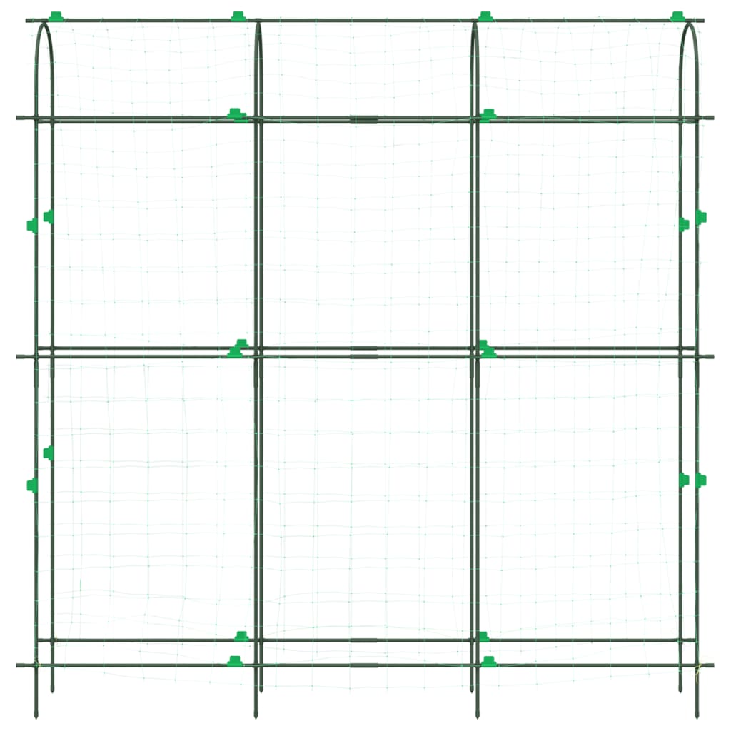 vidaXL Puutarhasäleikkö köynnöskasveille U-runko 181x31x182,5 cm teräs